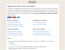 Tablet Screenshot of binaryhexconverter.com